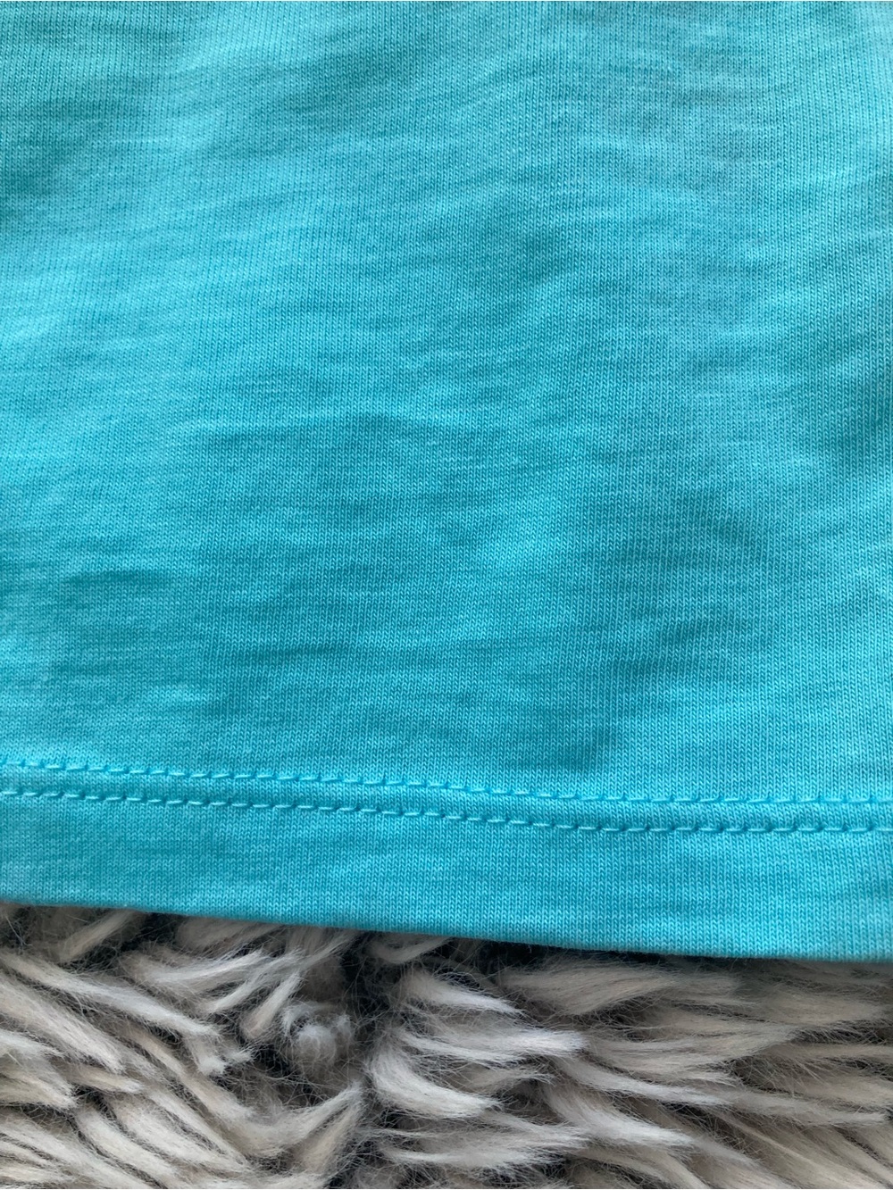 Talbots MP-PIMA-Cascade Crewneck Short Sleeve Tee in Aqua - Picture 6 of 8